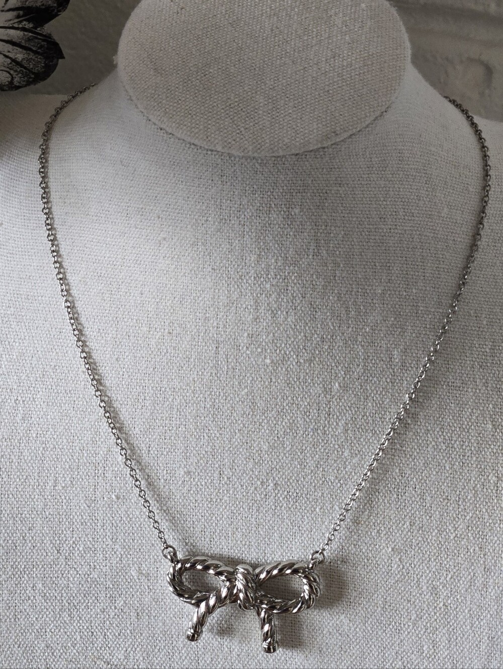 My Flat In London Woven Rope Bow Pendant, Adjustable